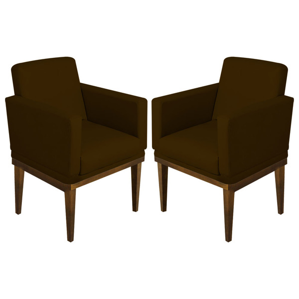 Kit 02 Poltrona Decorativa Resistente Confortável P Sala Deco