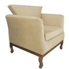 Kit 02 Poltrona Decorativa Veneza Suede Bege Rosado - Dominic