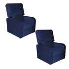 Kit 02 Poltrona Do Papai Reclinável 2 Em 1 Gran Stan Suede Az