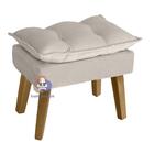 Kit 02 Poltrona E Puff Opala Bege Claro