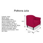 Kit 02 Poltrona Julia A02 Corano - Doce Sonho Móveis - Pink