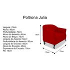 Kit 02 Poltrona Julia A02 Corano - Doce Sonho Móveis - Vermel
