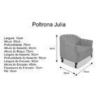 Kit 02 Poltrona Julia A02 Suede - Doce Sonho Móveis - Cinza