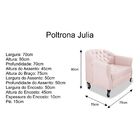Kit 02 Poltrona Julia A02 Suede - Doce Sonho Móveis - Rosê