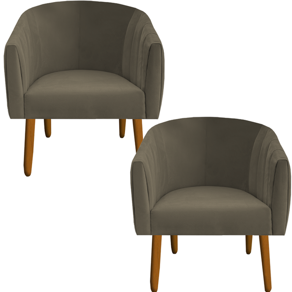 Kit 02 Poltrona Julia Decoração Salão Cadeira Escritório Rece