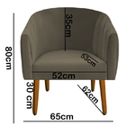 Kit 02 Poltrona Julia Decoração Salão Cadeira Escritório Rece