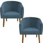 Kit 02 Poltrona Julia Decoração Salão Cadeira Escritório Rece