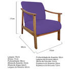 Kit 02 Poltrona Liz Base Madeira Corano - Amarena Móveis - Ro