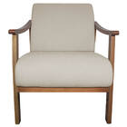 Kit 02 Poltrona Liz Base Madeira Corano Bege - Doce Sonho Móv