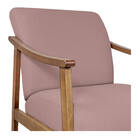 Kit 02 Poltrona Liz Base Madeira Linho - Amarena Móveis - Rosê