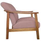 Kit 02 Poltrona Liz Base Madeira Linho - Doce Sonho Móveis -