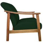 Kit 02 Poltrona Liz Base Madeira Suede - Amarena Móveis - Ver