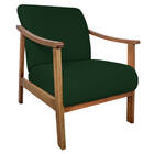 Kit 02 Poltrona Liz Base Madeira Suede - Doce Sonho Móveis -