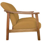 Kit 02 Poltrona Liz Base Madeira Suede Mostarda - Doce Sonho