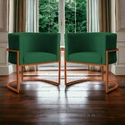 Kit 02 Poltrona Luana Base Bronze Para Sala Veludo Cores - Ds