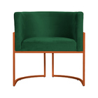 Kit 02 Poltrona Luana Base Bronze Para Sala Veludo Cores - Ds