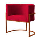 Kit 02 Poltrona Luana Base Bronze Para Sala Veludo Cores - Ds