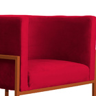 Kit 02 Poltrona Luana Base Bronze Para Sala Veludo Cores - Ds