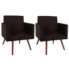 Kit 02 Poltrona Nina Marrom Mescla