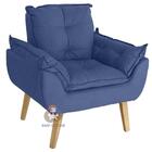 Kit 02 Poltrona Opala Azul Marinho