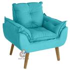 Kit 02 Poltrona Opala Azul Turquesa