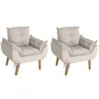 Kit 02 Poltrona Opala Bege Claro