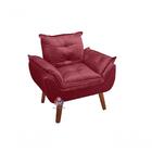 Kit 02 Poltrona Opala Bordô Vinho