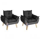 Kit 02 Poltrona Opala Preto