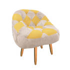 Kit 02 Poltrona Paloma Escritório Sala Pé Palito Suede Bege R