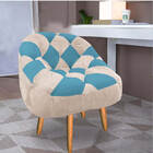 Kit 02 Poltrona Paloma Escritório Sala Pé Palito Suede Bege R