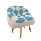 Kit 02 Poltrona Paloma Escritório Sala Pé Palito Suede Bege R