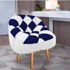 Kit 02 Poltrona Paloma Escritório Sala Pé Palito Suede Branco