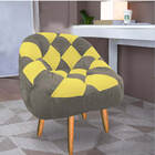 Kit 02 Poltrona Paloma Escritório Sala Pé Palito Suede Cappuc