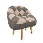 Kit 02 Poltrona Paloma Escritório Sala Pé Palito Suede Cappuc