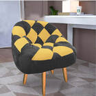 Kit 02 Poltrona Paloma Escritório Sala Pé Palito Suede Grafit