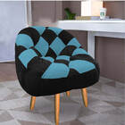 Kit 02 Poltrona Paloma Escritório Sala Pé Palito Suede Preto