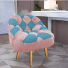 Kit 02 Poltrona Paloma Escritório Sala Pé Palito Suede Rosa B