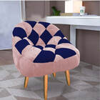 Kit 02 Poltrona Paloma Escritório Sala Pé Palito Suede Rosa B