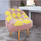 Kit 02 Poltrona Paloma Escritório Sala Pé Palito Suede Rosa B