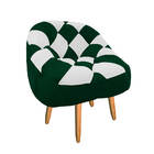 Kit 02 Poltrona Paloma Escritório Sala Pé Palito Suede Verde