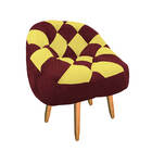 Kit 02 Poltrona Paloma Escritório Sala Pé Palito Suede Vinho