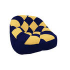 Kit 02 Poltrona Paloma Escritório Sala Pé Plástico Suede Azul