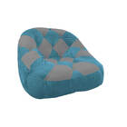 Kit 02 Poltrona Paloma Escritório Sala Pé Plástico Suede Azul