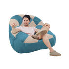 Kit 02 Poltrona Paloma Escritório Sala Pé Plástico Suede Azul