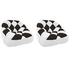 Kit 02 Poltrona Paloma Escritório Sala Pé Plástico Suede Bran