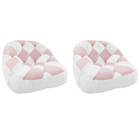 Kit 02 Poltrona Paloma Escritório Sala Pé Plástico Suede Bran