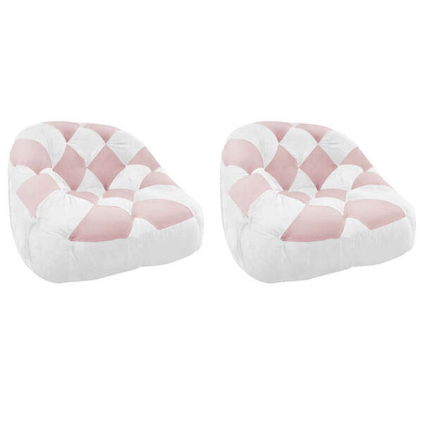 Kit 02 Poltrona Paloma Escritório Sala Pé Plástico Suede Bran