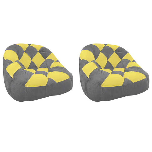 Kit 02 Poltrona Paloma Escritório Sala Pé Plástico Suede Cinz