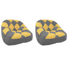 Kit 02 Poltrona Paloma Escritório Sala Pé Plástico Suede Cinz