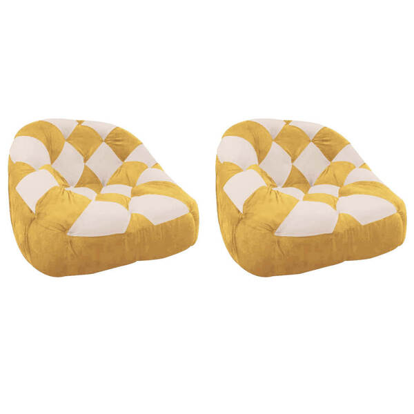 Kit 02 Poltrona Paloma Escritório Sala Pé Plástico Suede Most